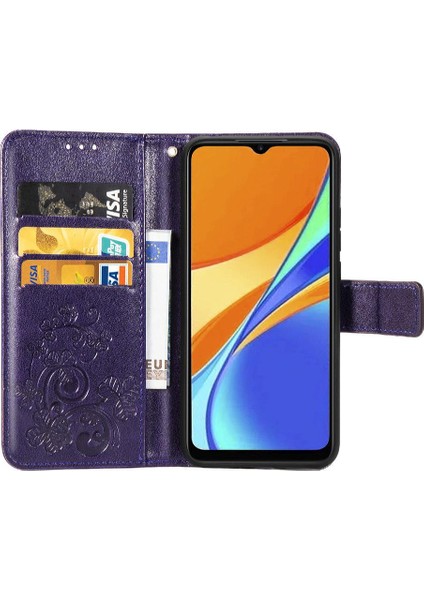 Xiaomi Redmi 9c Için Kılıf Kısa Kayış Kapak Kapak Dört Yapraklı Yonca Zarif (Yurt Dışından) fiyatları