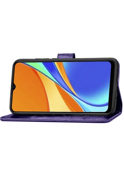 Xiaomi Redmi 9c Için Kılıf Kısa Kayış Kapak Kapak Dört Yapraklı Yonca Zarif (Yurt Dışından) modelleri
