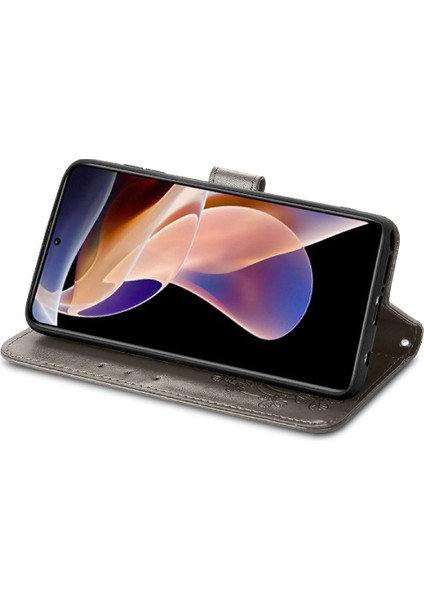 Xiaomi Redmi Not 11 Için Kılıf Pro Kapak Kapak Kısa Kayış Deri Kılıf Dört (Yurt Dışından) modelleri