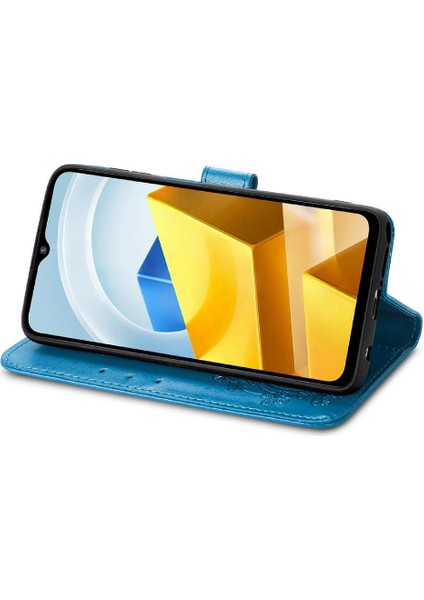 Xiaomi Poco M5 Kısa Kayış Flip Kapak Dört Yapraklı Yonca Deri (Yurt Dışından) fiyatları