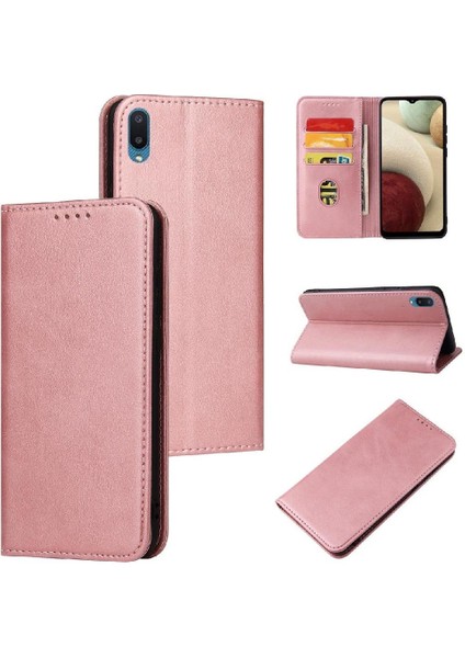 Samsung Galaxy A02/M02 Deri Folio Flip Case Tam Koruma (Yurt Dışından)