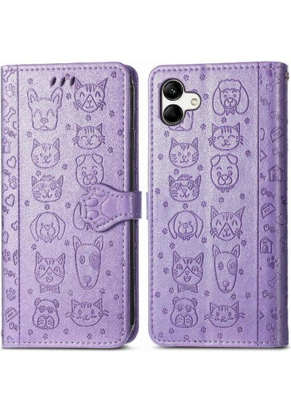 Samsung Galaxy A04 Darbeye Kapak Kapak Için Kılıf Kısa Kayış Karikatür (Yurt Dışından)