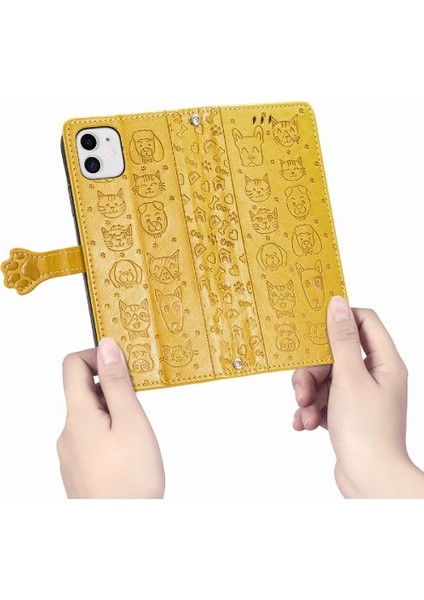 Iphone 12 Için Kılıf Mini Kapak Kapak Karikatür Hayvanlar Darbeye Deri (Yurt Dışından)