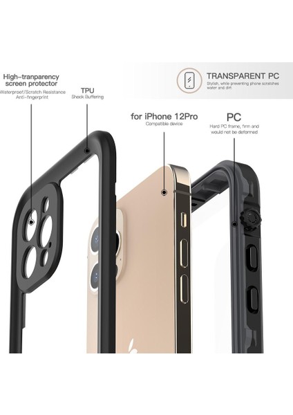 Iphone 12 Için Kılıf Pro IP68 Su Geçirmez Tam Ekran Koruyucu 12FT Inşa (Yurt Dışından) fiyatları