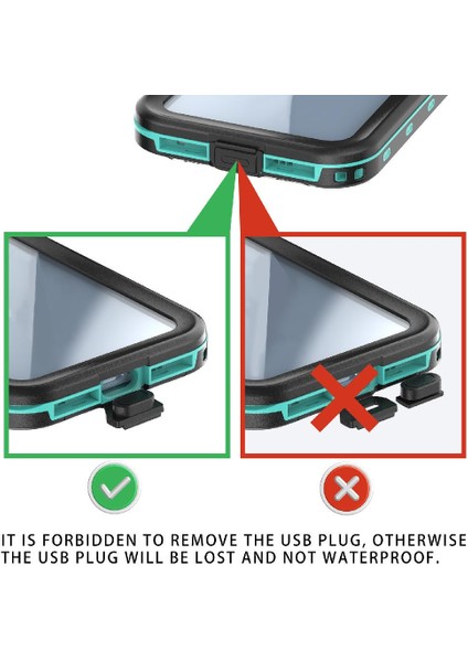 Iphone 15 Için Su Geçirmez IP68 Su Geçirmez Tam 12FT Askeri Inşa (Yurt Dışından) indirimleri