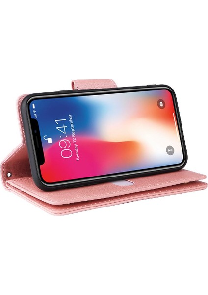 Iphone X/xs Kart Tutucu Fermuar Cüzdan Kapak El Kayışı ile (Yurt Dışından) modelleri