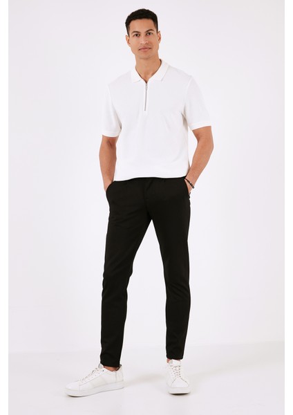 Pamuklu Regular Fit Fermuarlı Polo Yaka T Shirt Erkek Polo T Shirt 5902434 fırsatları