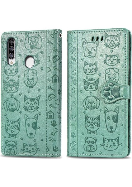 Samsung Galaxy A20S Kılıf Için Kılıf Kapak Kapak Kısa Kayış Karikatür (Yurt Dışından)