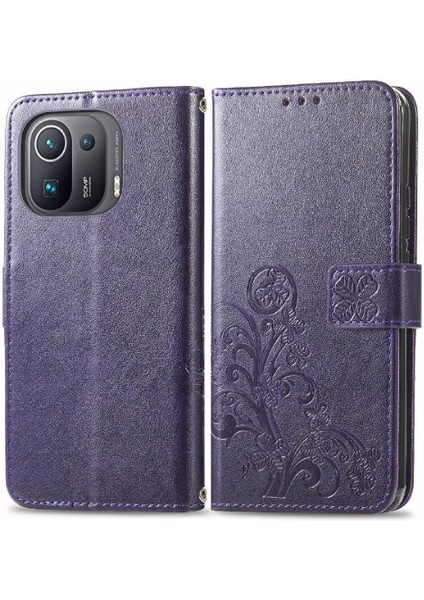 Xiaomi 11 Için Kılıf Pro Kapak Kapak Kısa Kayış Zarif Iş Deri (Yurt Dışından)