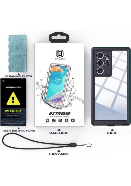 Samsung Galaxy S22 Ultra Ekran Koruyucu IP68 Su Geçirmez Tam (Yurt Dışından)