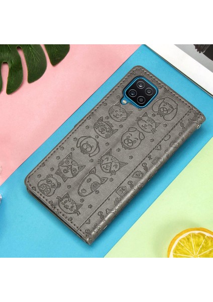 Samsung Galaxy A12 Için Kılıf Kısa Kayış Kapak Kapak Karikatür Hayvanlar Kılıf (Yurt Dışından) indirimleri