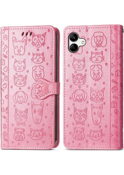 Samsung Galaxy A04 Darbeye Kapak Kapak Için Kılıf Kısa Kayış Karikatür (Yurt Dışından)