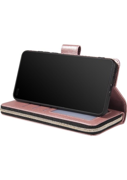 Huawei P40 Flip Kapak Için Kılıf ile El Kayışı Fermuar Cep Cüzdan Kılıf 9 (Yurt Dışından) fırsatları