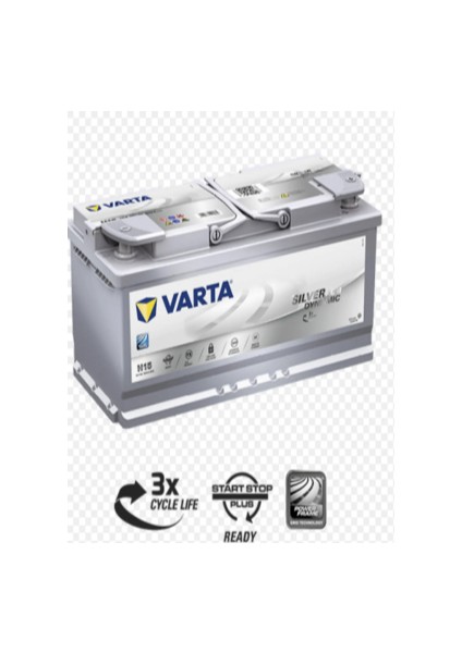 12V 105 Ah 950A Varta Start-Stop Agm Silver Dynamic H15 Akü.!! Güncel Tarih - Yeni Ürün.!!