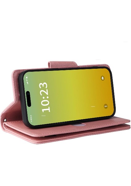 Iphone 15 Için Kılıf Fermuar Cüzdan Kapak Kart Tutucu ile El Kayışı Deri (Yurt Dışından) indirimleri