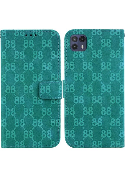Motorola Moto G50 5g Için Telefon Kılıfı Kart Tutucu Cüzdan Kapak Çift 8 Pu (Yurt Dışından)