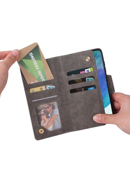 Samsung Galaxy S21 Artı Fermuar Cüzdan Kapak Için Kılıf ile El Kayışı Kartı (Yurt Dışından) indirimleri