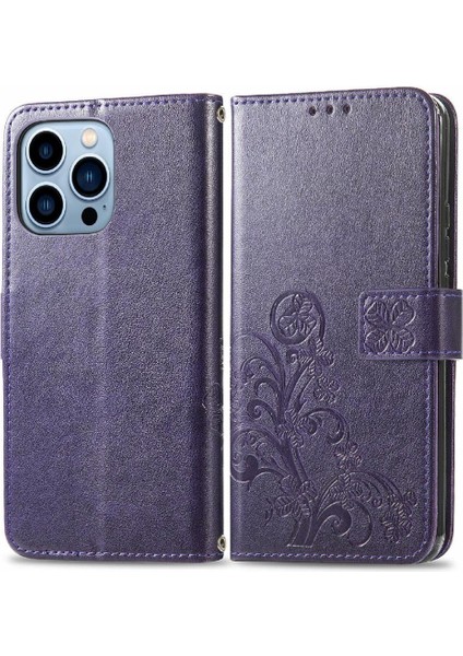 Iphone 13 Için Kılıf Promax Flip Kapak Zarif Iş Deri Kılıf Kısa (Yurt Dışından)