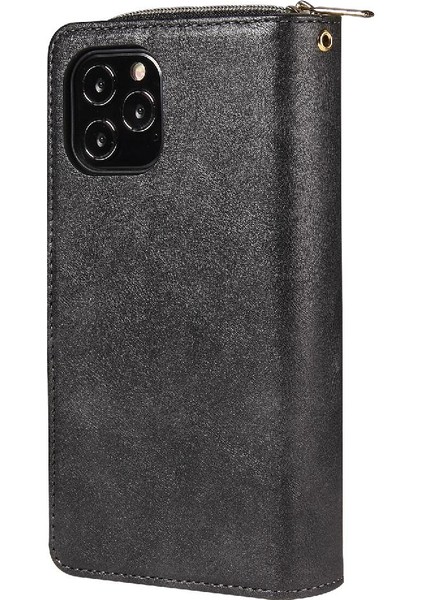 Iphone 12 Için Kılıf Pro Max Kart Tutucu Fermuar Cep Flip Kapak ile El (Yurt Dışından)