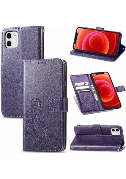 Iphone 12 Için Kılıf Mini Deri Kılıf Kapak Çevirin Zarif Iş Dört (Yurt Dışından)