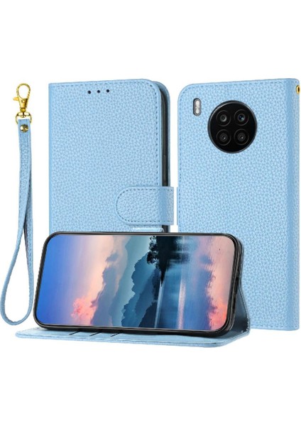 Huawei Nova 8i Pu Deri Için Telefon Kılıfı Kart Yuvaları Tutucu Cüzdan Flip (Yurt Dışından)