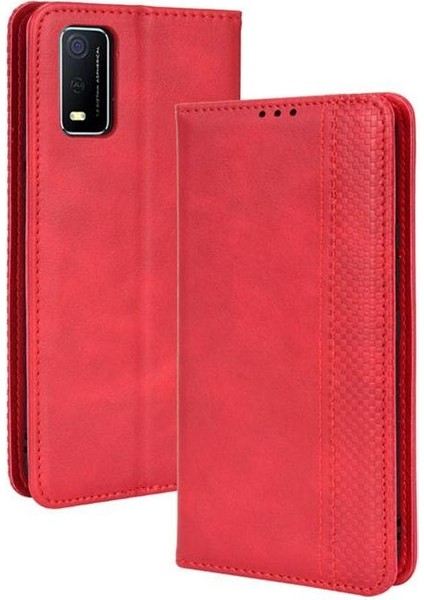 Vivo Y3S 2021 Manyetik Kapatma Pu Deri Cüzdan Için Kılıf (Yurt Dışından)