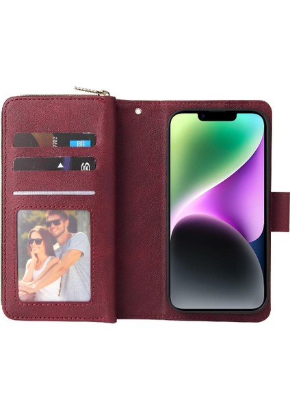 9 Kart ile El Kayışı Cüzdan Kılıf ile iphone 14 Kart Tutucu Için Kılıf (Yurt Dışından) fırsatları