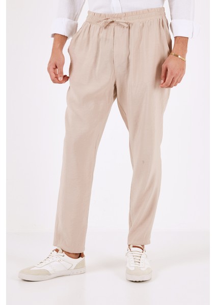Elastik Bel Bantlı Cepli Regular Fit Yazlık Pantolon Erkek Pantolon CF24S617952 modelleri