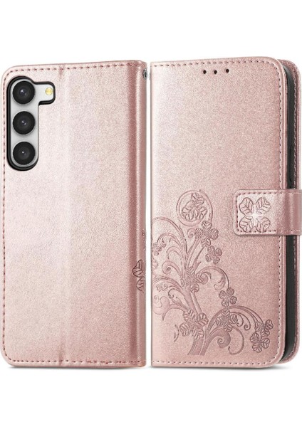 Samsung Galaxy S23 Dört Yapraklı Yonca Zarif Iş Çevirme (Yurt Dışından)