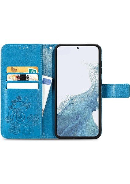 Samsung Galaxy S23 Artı Dört Yapraklı Yonca Flip Kapak Zarif (Yurt Dışından)