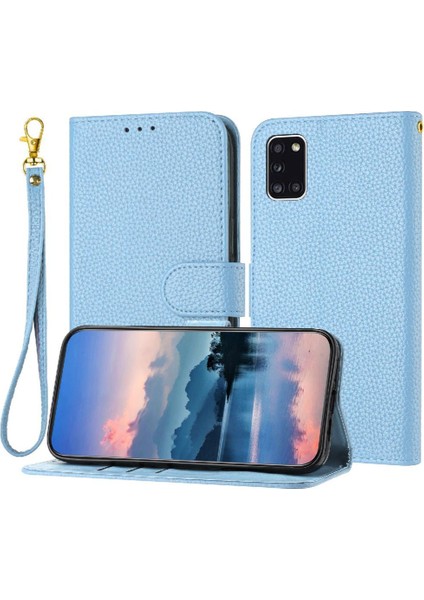 Samsung Galaxy Flip Flip Folio Litchi Desen Kart Yuvaları Için Telefon Kılıfı Pu (Yurt Dışından)