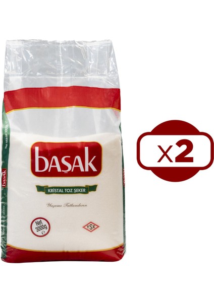 Toz Şeker 3 kg x 2 Adet