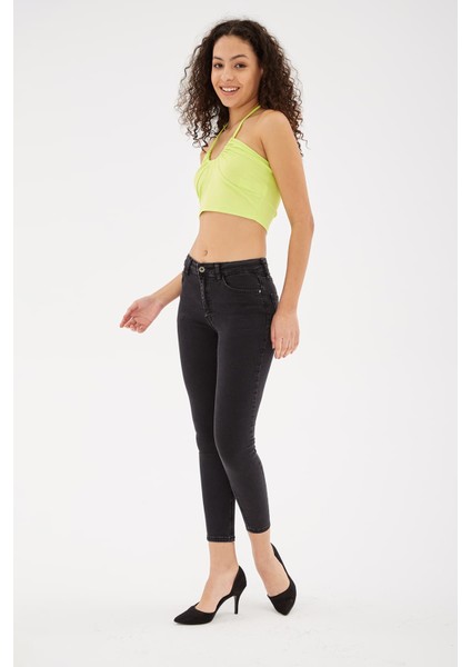 Pamuklu Skinny Fit Dar Paça Jeans Kot Pantolon 24Y0565K1 fırsatları