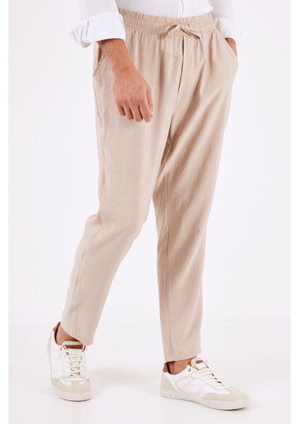 Elastik Bel Bantlı Cepli Regular Fit Yazlık Pantolon Erkek Pantolon CF24S617952