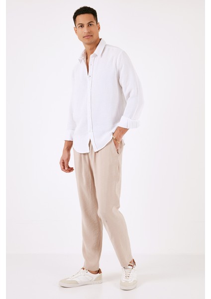 Elastik Bel Bantlı Cepli Regular Fit Yazlık Pantolon Erkek Pantolon CF24S617952 fiyatları