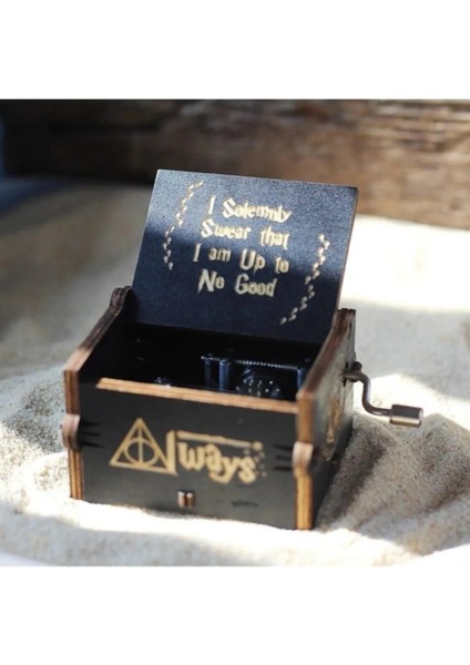 Dekoratif Harry Potter Mekanik Ahşap Müzik Kutusu 6.4x5.2x4.2cm fırsatları