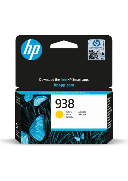 Hp 938 Sarı Orijinal Mürekkep Toneri 4S6X7PE