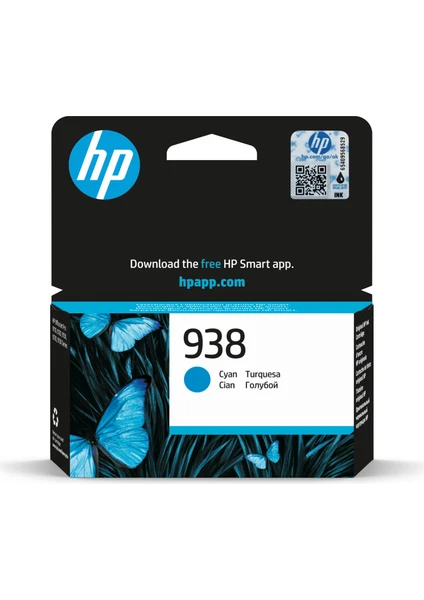 Hp 938 Camgöbeği Orijinal Mürekkep Toneri 4S6X5PE