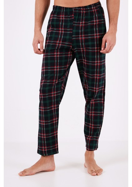 Ekoseli Pamuklu Regular Fit Kısa Kollu Pijama Takımı Erkek Pijama Takımı 6572006