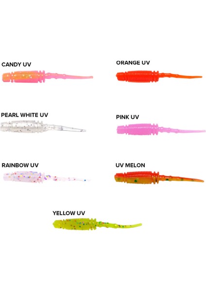 Rock Worm 4 cm 12 Adet Kokulu Silikon Yem