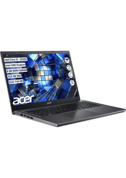 Extensa 15 Intel Core I5 1235U 12 GB 512 GB SSD W11PRO 15.6" Fhd Taşınabilir Bilgisayar Hsn2