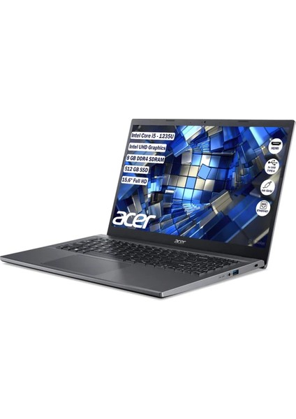 Extensa 15 Intel Core I5 1235U 12 GB 512 GB SSD W11PRO 15.6" Fhd Taşınabilir Bilgisayar Hsn2