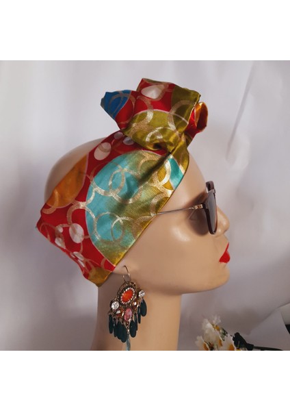Afrika Modeli Telli Bandana Saç Aksesuarı Özel Tasarım Kumaşkadın Saç Tokası fiyatları