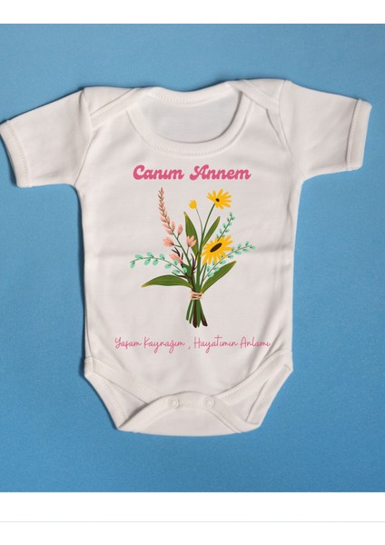 Patobaby Pamuklu Bebek Zıbını Canım Annem Yazılı