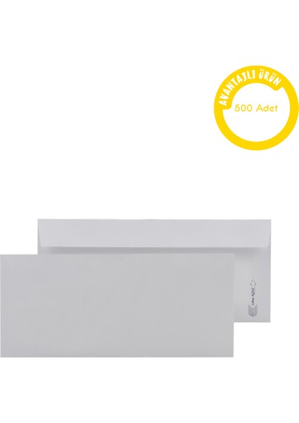Diplomat Zarf 10.5X24 90 gr Silikonlu 1.Hamur 500 Adet fırsatları