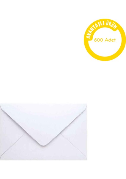 Davetiye Zarfı 12x18 90 gr 1.Hamur Silikonlu 500 Adet