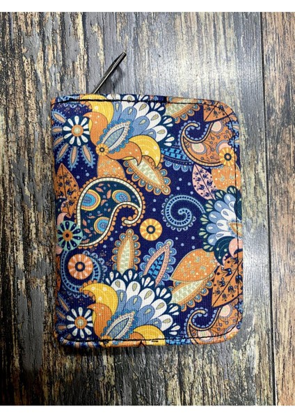 Etnik Otantik Desenli Bölmeli Kullanışlı Cüzdan