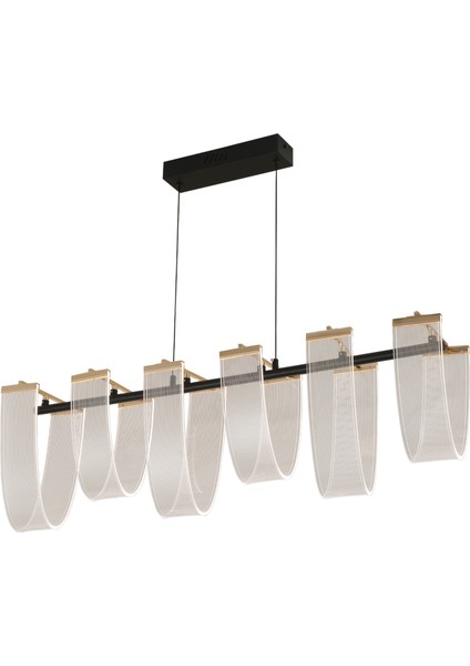 Rosalina 6 Lı Sıralı 24 Watt Ledli Modern Tasarım Oturma Odası Salon Avize