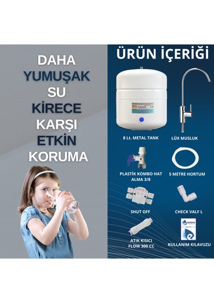 Yüksek Kireç Önleyici 100 Gpd Süper Membranlı Sliphoslu Kapalı Kasa Pompalı Su Arıtma Cihazı