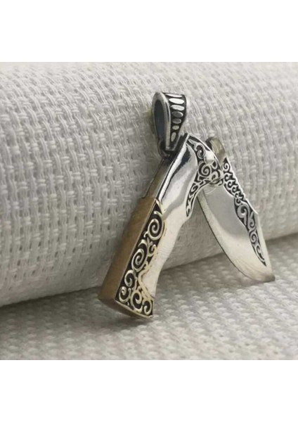 Gümüş Avcı Bıçağı Erkek Kolye Ucu